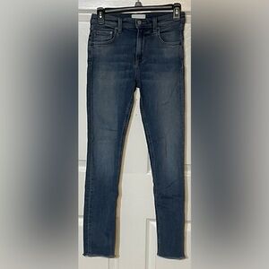 Boyish Size 2 (26) The Riley Mid-Rise Skinny Jean With Raw Hem In Viridiana